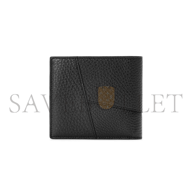 L0ew* PUZZLE BIFOLD COIN WALLET IN S*pPLE GRAINED CALFSKIN C510501X16 (11*9.8*2cm)